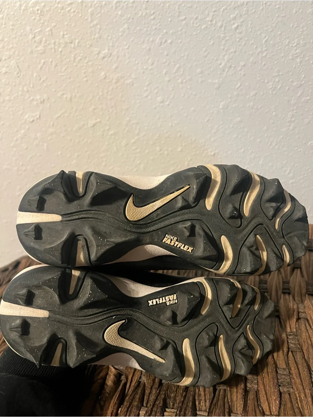 Little Kids' Nike Diamond Clutch Molded Baseball Cleats Black White